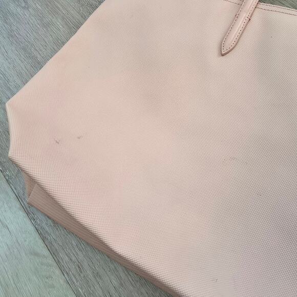 Lacoste Pink Large L.12.12 Concept Tote Shoulder Bag $110 Minimalist Casual - Picture 8 of 12